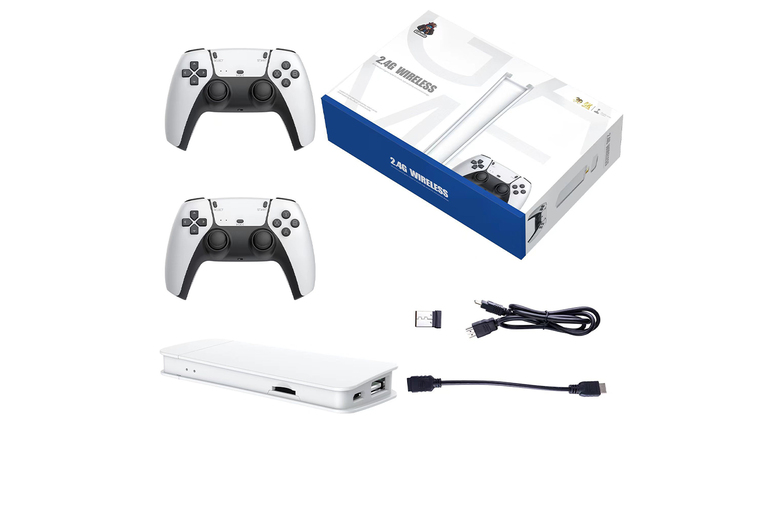 Retro Gaming Console-40,000 Games, Dual Wireless Controllers, 4K HDMI with 128g Storage | Wowcher