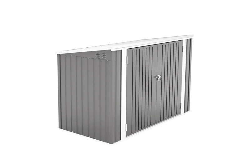 Outdoor Metal Bicycle Storage Shed with Secure Lock and Ventilation | Wowcher
