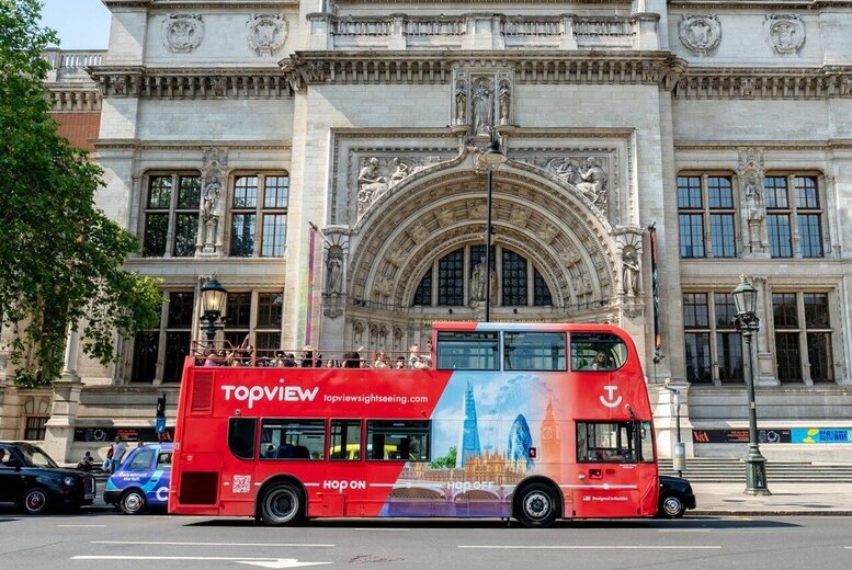 London 24 Hour Hop-On Hop-Off Sightseeing Bus Tour for Kids or Adults: River Thames Cruise Upgrade - TopView | Wowcher
