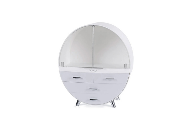 Dustproof Round Cosmetic Storage Box with 4 Drawers for Easy Organization | Wowcher