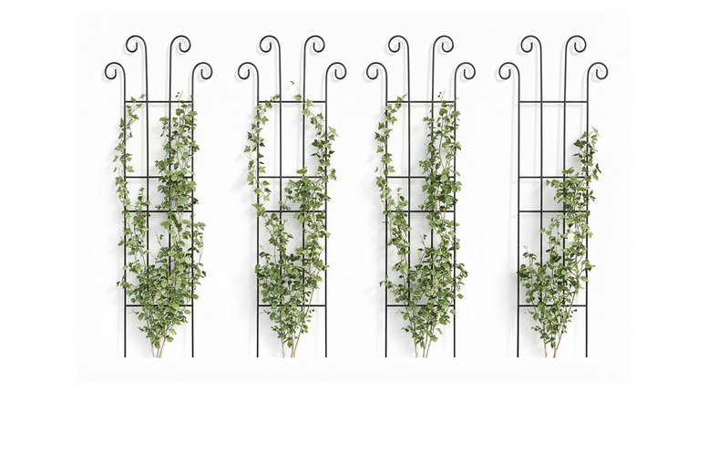 Outdoor 4-Pack Metal Trellises for Climbing Plants and Garden Elegance | Wowcher