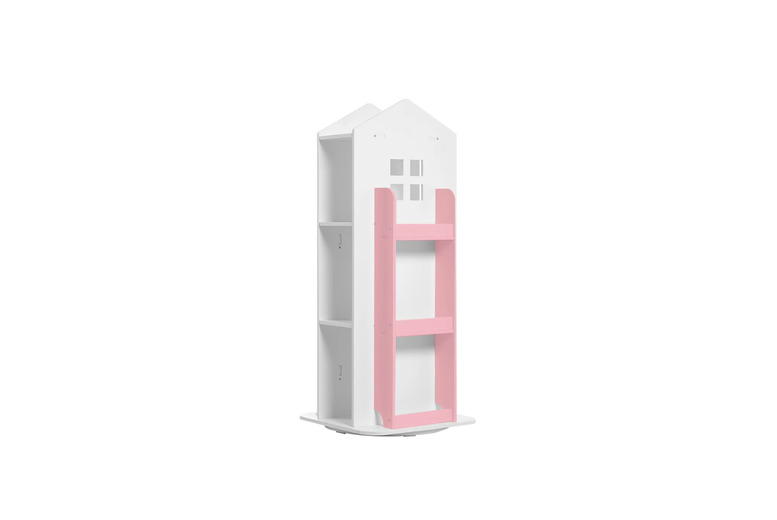 Kids' House-Shaped 360° Rotating Bookshelf with 10 Shelves | Wowcher