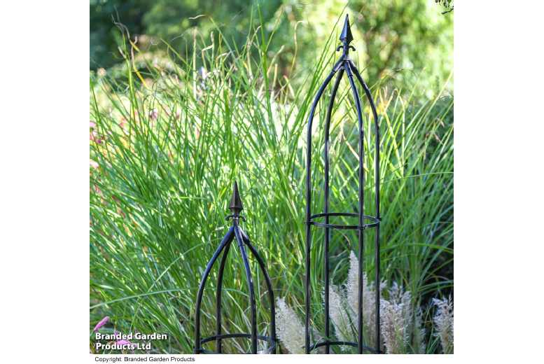 Metal Garden Obelisk Plant Support - Weatherproof, 2 Sizes | Wowcher
