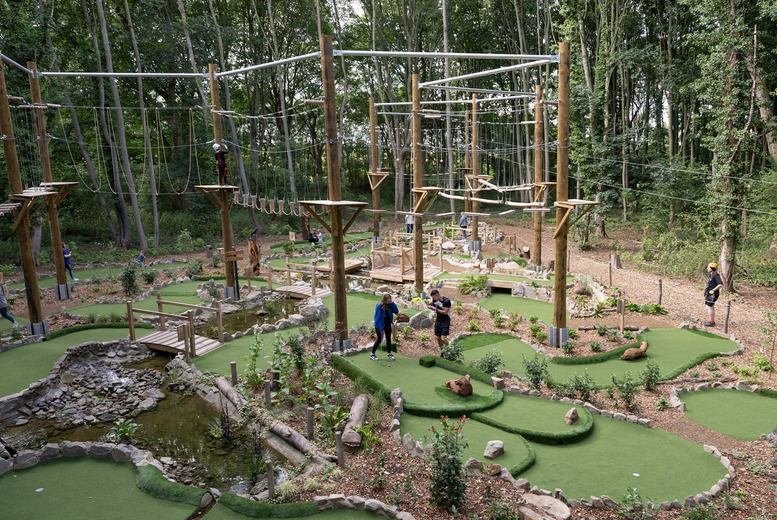 Adventure Golf and Aerial Assault Course Experience For One or Two - Iron Pit Woods Adventure - Corby | Wowcher