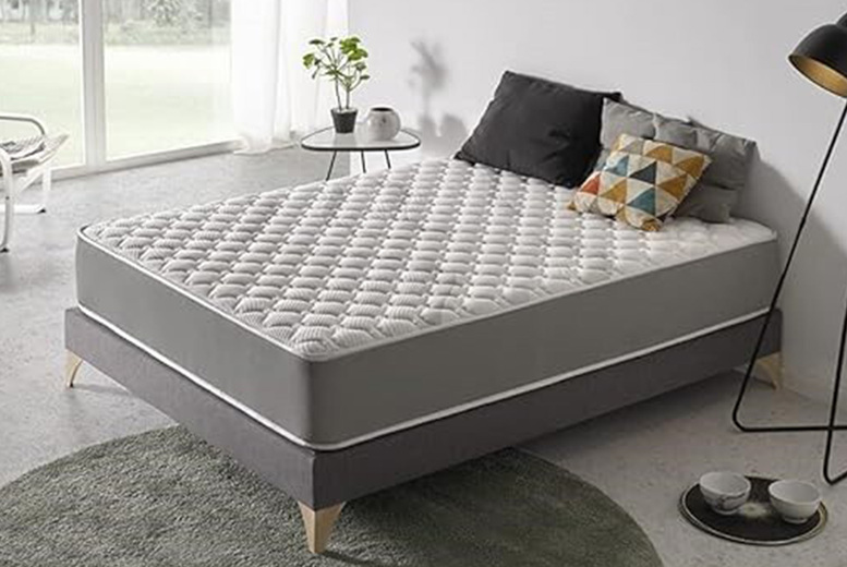 Extra Thick Cooling Gel Memory Foam Sprung Mattress - 6 Sizes | Wowcher