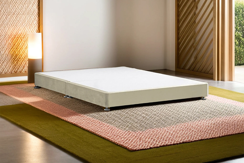 Modern Low Bed Base - Space-Saving, Sturdy Platform in 7 Sizes | Wowcher