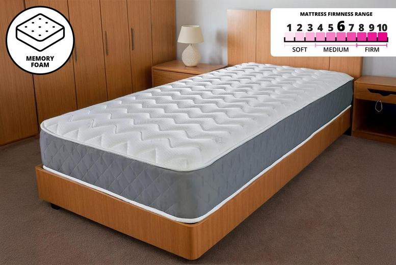 Zig Zag Memory Sprung Mattress for Restorative Sleep - 5 Sizes | Wowcher
