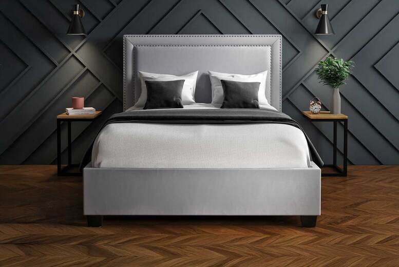 Luxurious Crushed Velvet Montreal Ottoman Bed with Storage Options | Wowcher