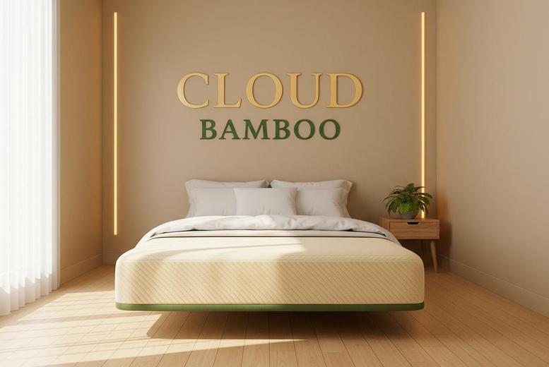 Cloud Bamboo Memory Foam Mattress with Breathable Bamboo Cover and Support | Wowcher