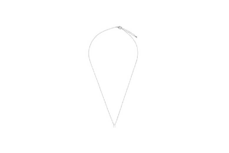Intelrus S.l Luxenter Rhodium Finish Personalised Alphabet Pendant Necklace - Adjustable Chain, Lobster Clasp | Wowcher