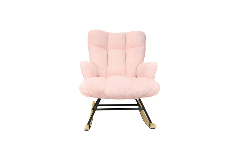 Hirix International Ltd Plush Teddy Rocking Armchair With High Backrest For Ultimate Comfort | Wowcher