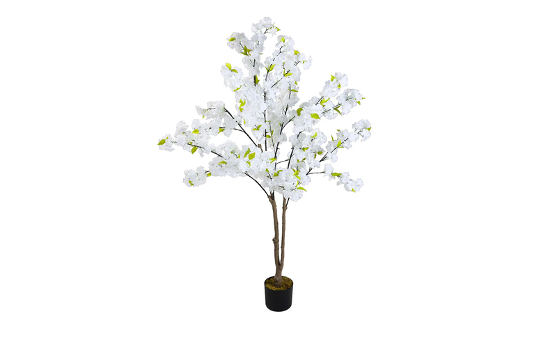 Living & Home Unisex Green 165Cm Artificial Potted Cherry Blossom Tree | Wowcher
