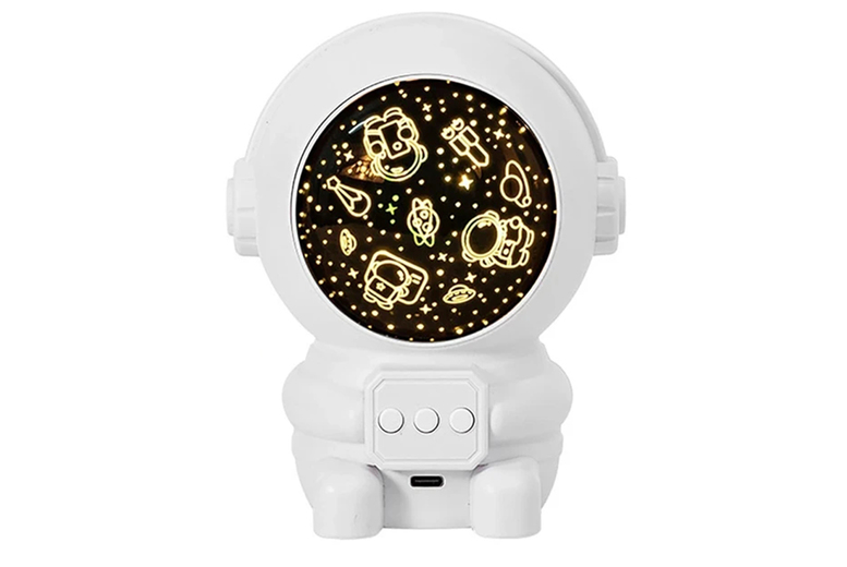 Oberobiz Co., Limited Unisex Red Astronaut Spaceman Projector Starlight Lamp With Music | Wowcher