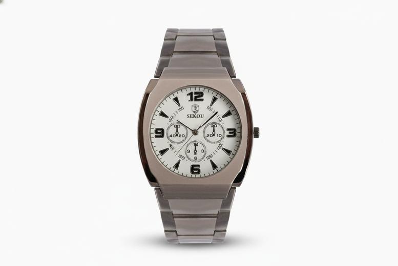 Just Gift Direct Unisex Alloy Quartz Watch With Chronograph | Wowcher