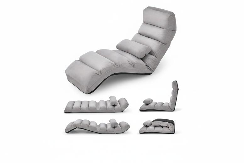 Fds Corporation Unisex Folding Lazy Floor Chair With Backrest And Pillow | Wowcher