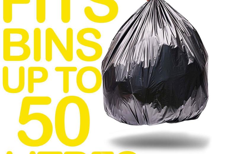 Avant-Garde Brands Ltd Tidyz Extra Strong 50L Heavy-Duty Refuse Sacks - Mega Capacity Bin Bags For Home & Commercial Cleaning | Wowcher