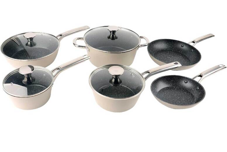 Hirix International Ltd Alivio 10Pc Aluminum Alloy Cookware Set | Wowcher