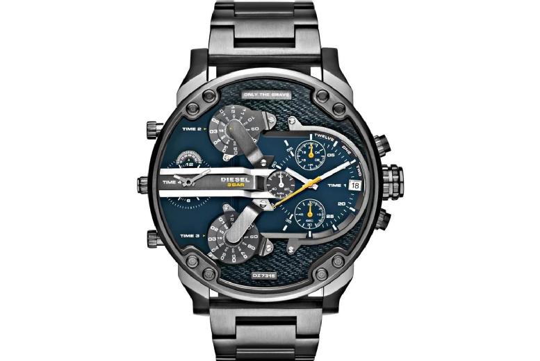 Diesel Dz7331 Mr Daddy 2.0 Chronograph Quartz Stainless Steel Men's Watch - Gunmetal, 57Mm, Water-Resistant | Wowcher