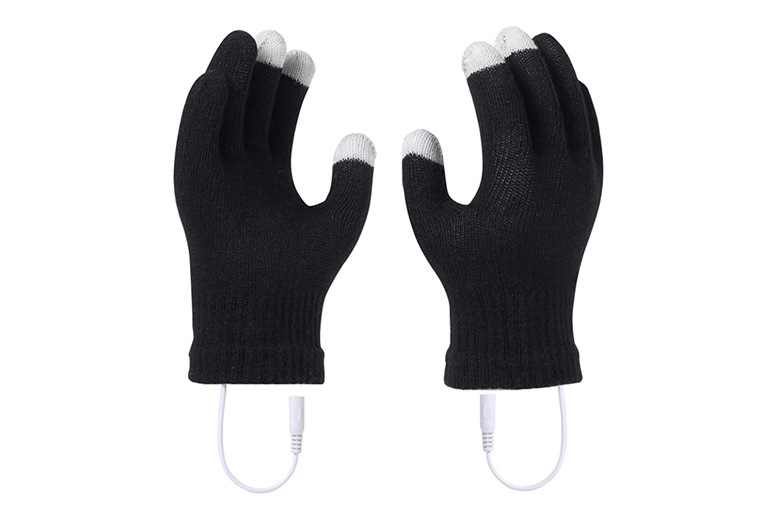 Oberobiz Co., Limited Unisex Black Usb Heated Gloves - Grey Or Blue! | Wowcher