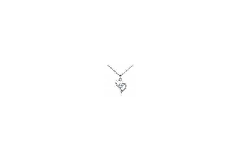 Gamechanger Asso T/A 50 Shade Of Lust Rhodium-Plated Heart Jewellery Set - Necklace & Earrings Gift Set | Wowcher
