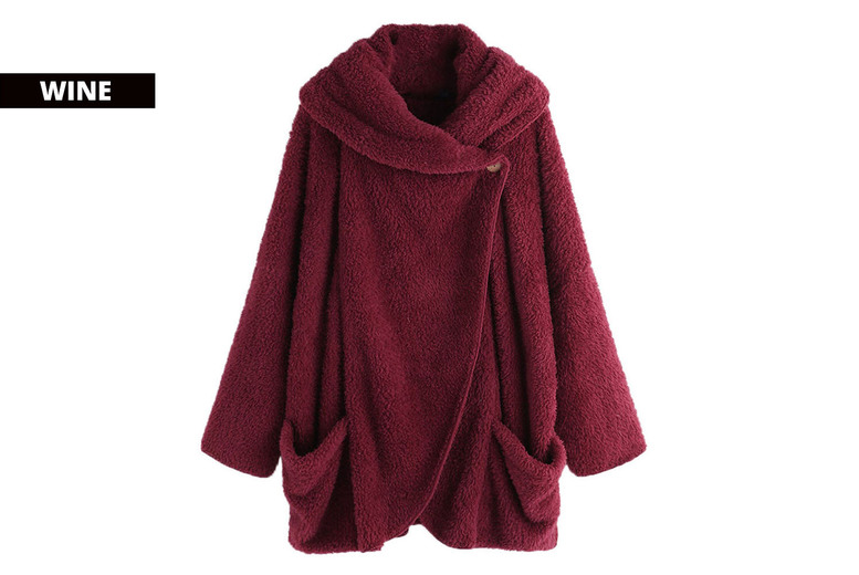 Jaoyeh Trading Ltd Unisex #A#77-00-07 2XL Wine: Soft Fleece Wrapping Jacket | Wowcher