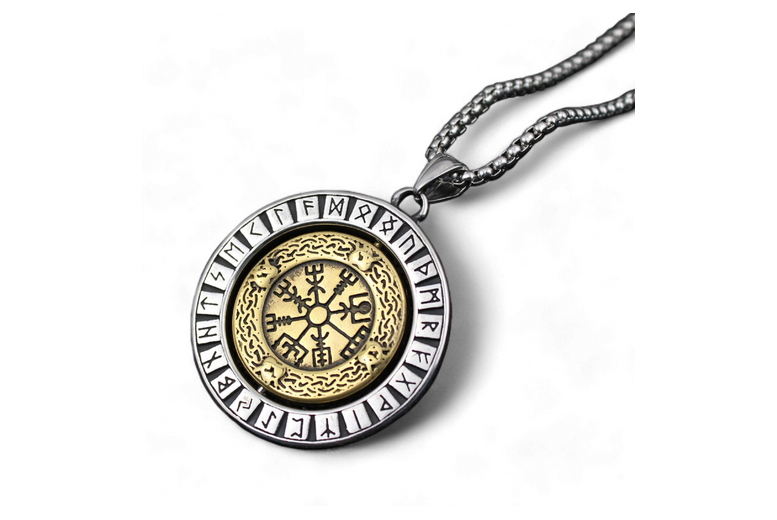 Gamechanger Asso T/A 50 Shade Of Lust Men's 316L Stainless Steel Viking Axe & Celtic Knot Pendant Necklace - Reversible Norse Warrior Jewellery | Wowcher