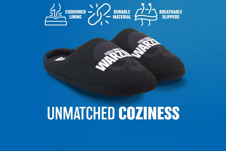 Microsoft Men's Call Of Duty Warzone Or Xbox Slippers, Men's 8, Call Of Duty Warzone | Wowcher