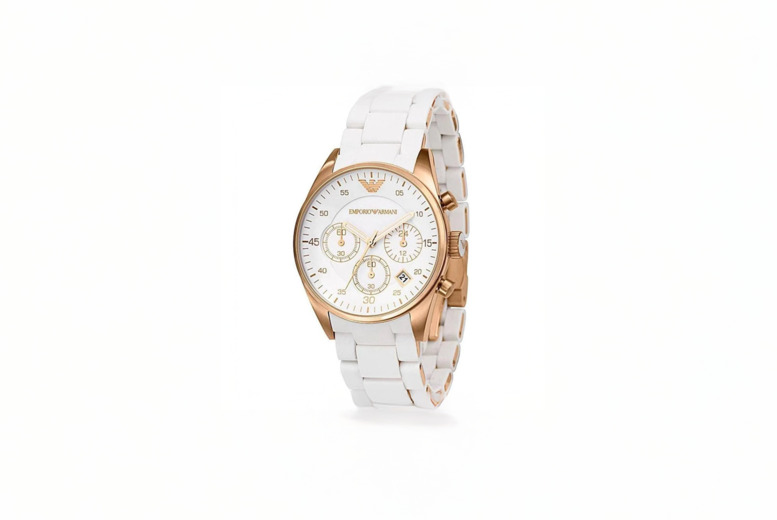 Emporio Armani Ladies Sportivo Rose Gold Chronograph Watch Ar5920 | Wowcher