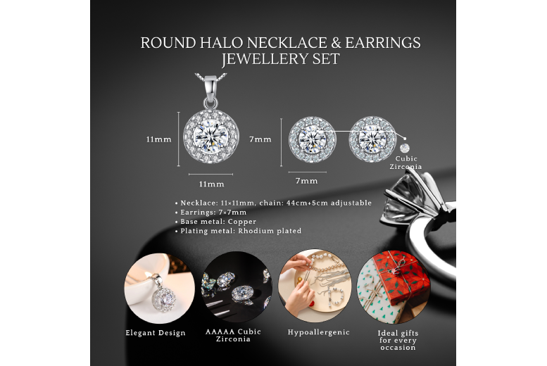 Gamechanger Asso T/A 50 Shade Of Lust Silver-Tone Crystal Jewellery Set - Rhodium-Plated, 3-Piece Gift Set For Women | Wowcher