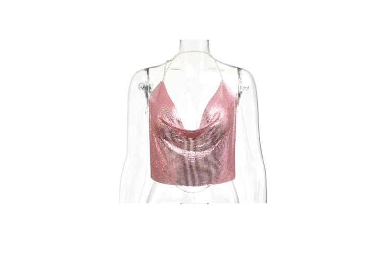 Oberobiz Co., Limited Unisex A Uk8 Rose Gold Sparkly Chainmail Top | Wowcher