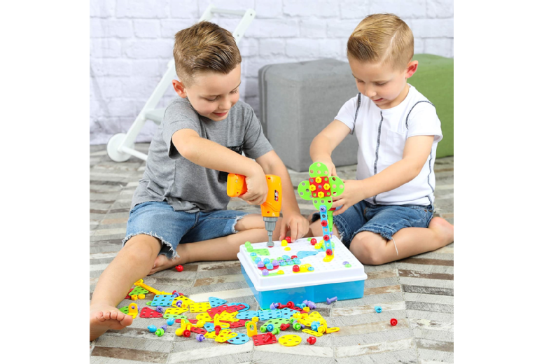 Maqio Limited Unisex Kids Toyvelt Creative Stem Drill Building Set For Ages 3+ - Educational Battery-Operated Construction Toy | Wowcher