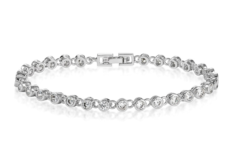 Gamechanger Asso T/A 50 Shade Of Lust Elegant Crystal Tennis Bracelet With Fine-Cut Crystals | Wowcher