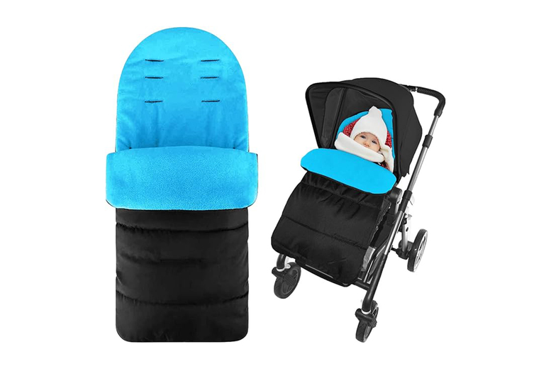 Oberobiz Co., Limited Unisex Infant Black Universal Baby Stroller Footmuff - Cosy Fleece Pram Liner For Pushchairs & Prams (0-36 Months, 4 Colours) | Wowcher