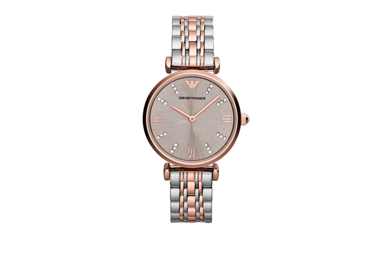 Emporio Armani Unisex Rose Gold Ar1840 Ladies Quartz Watch | Wowcher