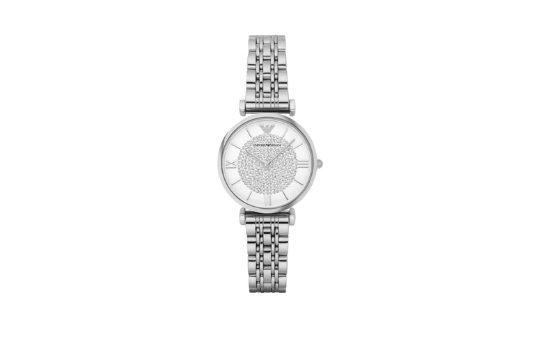 Emporio Armani Unisex Silver Tone Ar1925 Ladies Quartz Watch | Wowcher