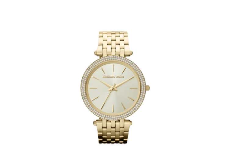 Michael Kors Darci Mk3191 Women's Quartz Watch - Gold Tone, Crystal Bezel, & Water-Resistant | Wowcher