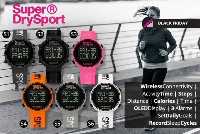 superdry pedometer watch