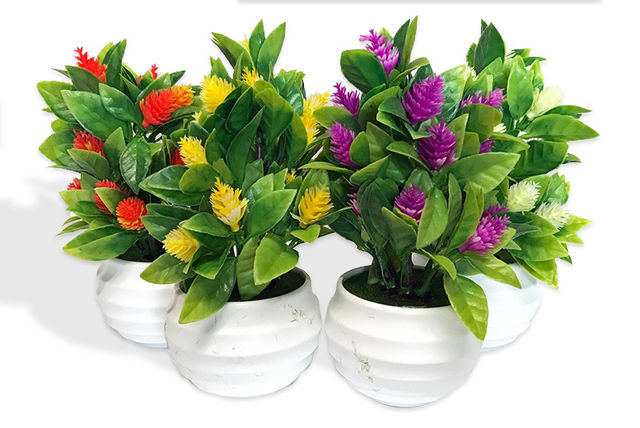 Set of 4 Artificial Indoor Plants Set of 4 Artificial Indoor Plants