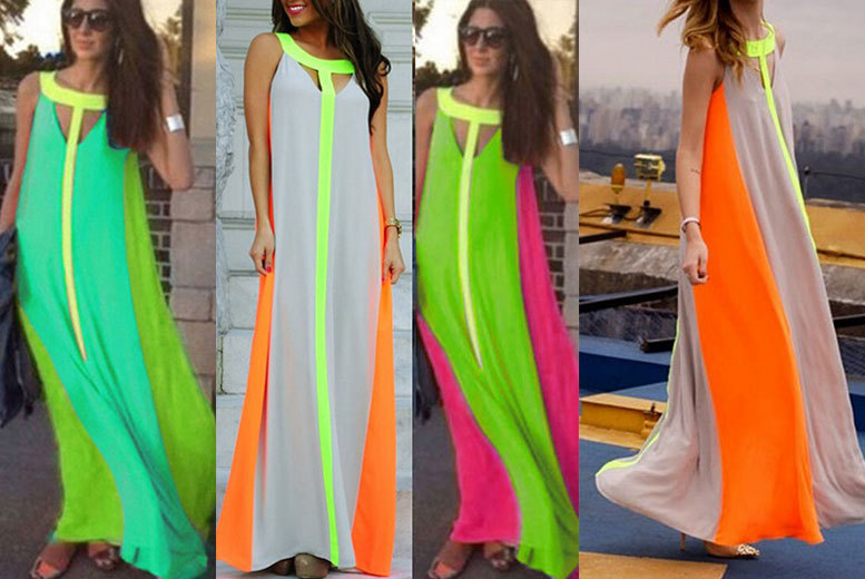 neon maxi dress uk