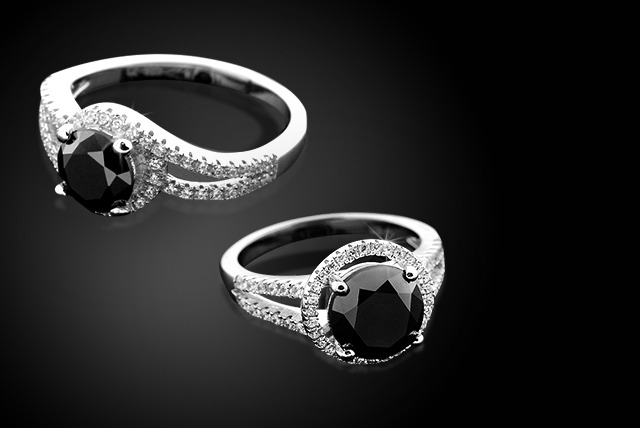 of £499.99 (from British Gem) for a 1 carat black diamond ring ... of £499.99 (from British Gem) for a 1 carat black diamond ring ...