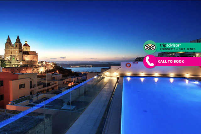 4* Malta Beach Break with Flights - Rooftop Pool!