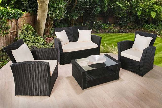 Garden Furniture Colours 4-piece rattan garden furniture set - 2 colours! Garden Furniture Colours 4-piece rattan garden furniture set - 2 colours!