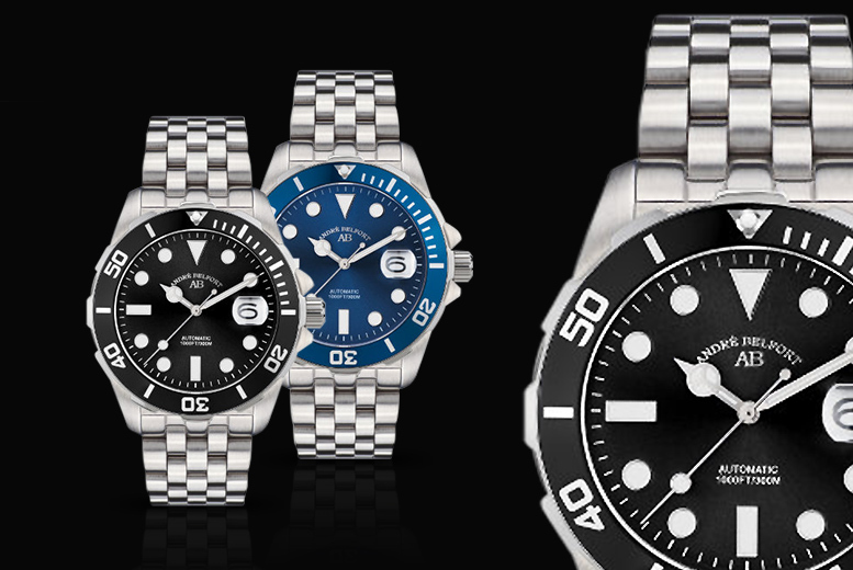 André Belfort Luxury Automatic Rolex-Style Diver’s Watch – 5 Designs!