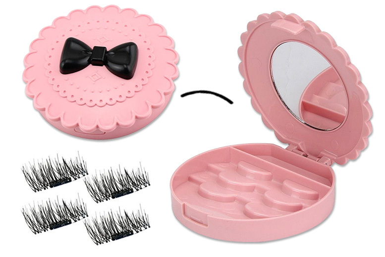 £5.99 instead of £17.99 (from Forever Cosmetics) for an eyelash storage case with mirror and four sets of magnetic eyelashes – save 67%
