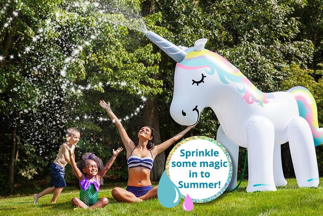tesco inflatable unicorn sprinkler