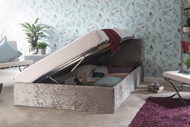 From £129 instead of £299 (from Right Deals) for a steel crushed velvet ottoman storage bed – save up to 57%