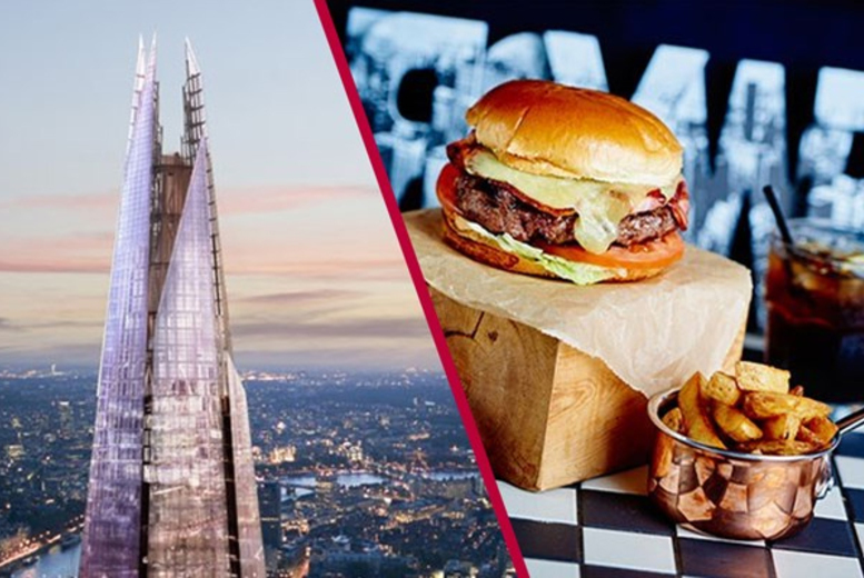 £89 for entrance for two to The View from The Shard plus three-course dining and a glass of Prosecco each at Marco Pierre White’s New York Italian from Buyagift – treat a loved one to delicious food and a fantastic view!