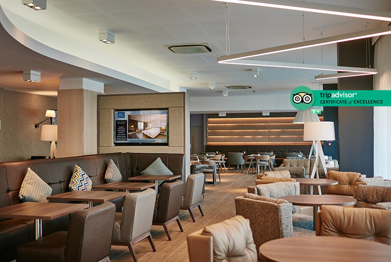 2-Course Dining & Wine for 2 @ 4* AC Marriott Salford Quays