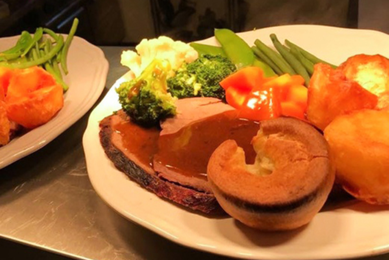 £14 instead of up to £25 for a three-course Sunday roast with a glass of wine each for two at Lacey’s Bistro, Codsall – save up to 44%