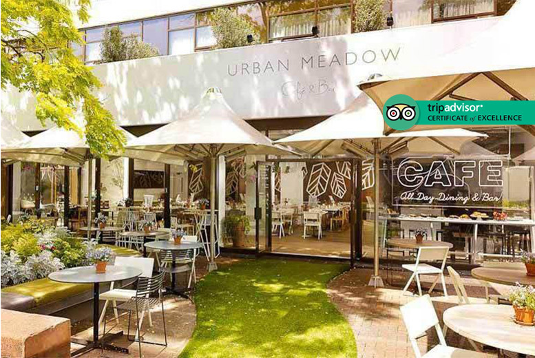 £39 instead of £91 for three-course dining for two with a bottle of bubbly to share at Urban Meadow Cafe & Bar, Doubletree By Hilton Hyde Park – save 57%
